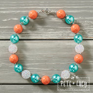 Bubblegum Necklace Peach + Aqua