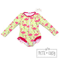 SWIMSUIT Flamazing Flamingos Long Sleeve OP